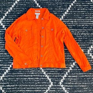 Vintage linen orange crush shacket